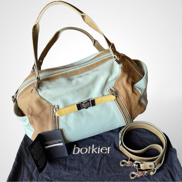 BOTKIER🪢 LEATHER HOBO BAG W/ XBODY STRAP, DUSTBAG AND COA - Picture 1 of 16